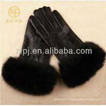 2014 fashion best sale ladies gants fourrure doublée